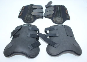(2 Pairs) EquiFit T-Boot Series Front Boots Black, Size S/M & Splint Boots GOOD - Picture 1 of 8