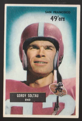 1955 BOWMAN #66 GORDY SOLTAU SAN FRANCISCO 49ER'S FOOTBALL CARD NM - Image 1 of 2
