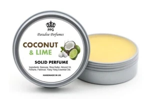 Perfume sólido natural de coco y lima de Paradise perfumes fragancia bálsamo 15 ml - Imagen 1 de 1