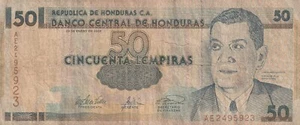 HONDURAS Elegante Serie 50 LEMPIRAS 2003 Muy Bonito Circulado Envíos Rápidos y Seguros - Imagen 1 de 2