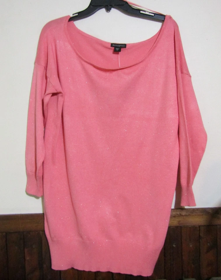 METÁPHOR MUJER TÚNICA GRANDE ROSA/MELOCOTÓN SUÉTER LIGERO NUEVO CON ETIQUETAS Foto 1 de 1