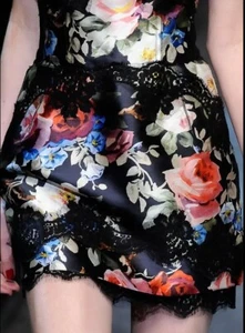 DOLCE & GABBANA Satin SILK Mix FLORAL & LACE BUSTIER Dress 44 IT / 10 - 12 UK - Picture 1 of 17