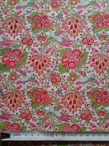 Remnant DANTE - birds & flowers - Liberty of London Tana Lawn approx 134 x 15cm - Picture 1 of 3