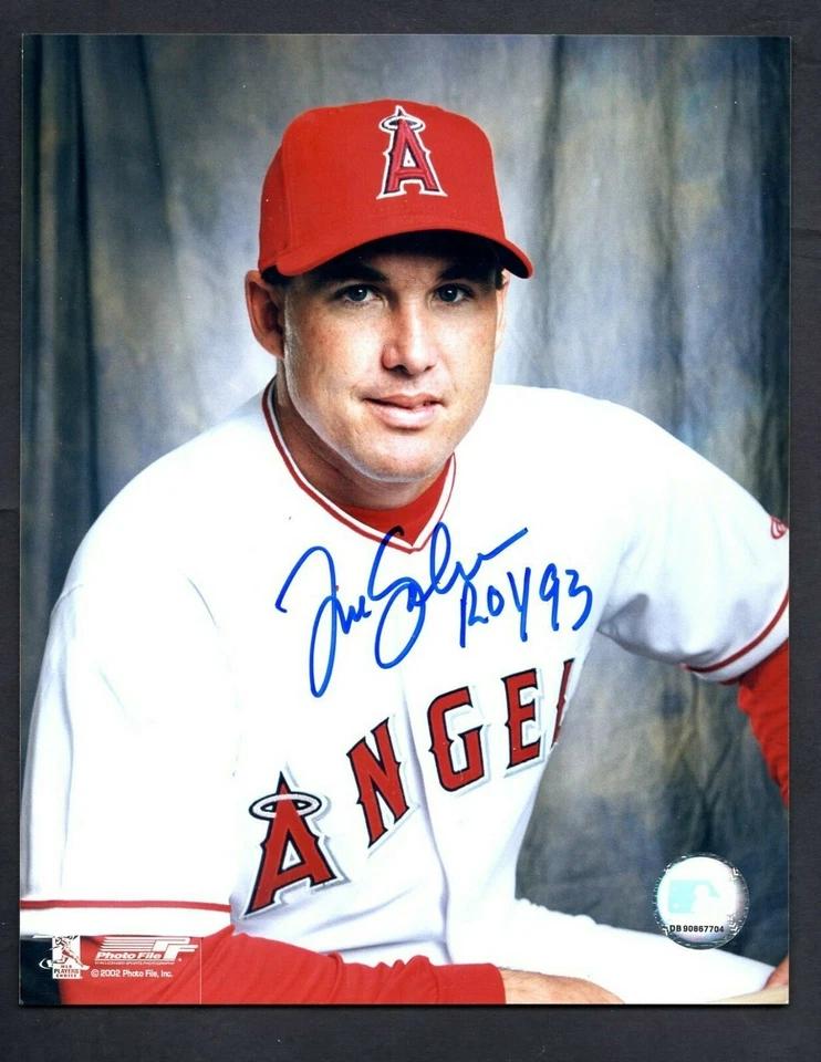 Foto autografiada firmada por Tim Salmon 8x10 inscripción ROY ángeles ENVÍO ES GRATIS Foto 1 de 1