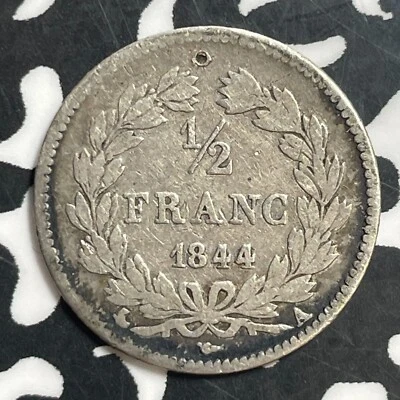 1844-A France 1/2 Franc Half Franc Lot#T1760 Silver! - Image 1 of 2