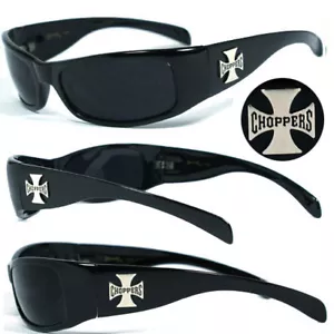 Mens Choppers Outdoors Bikers Sports Motocycle Sunglasses - Black C11 - Picture 1 of 3