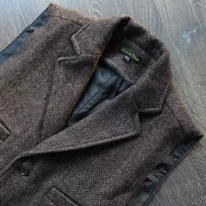Uomo Formale Gilet Misto Cachemire Scollo A V Abito Tweed Rétro Business - Foto 1 di 18
