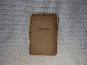 Antique Victorian Booklet Document – An Old Man’s Review of His Past Life 1861 - Imagen 1 de 8
