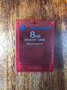 Memory Card 8MB rossa Ps2 Originale Per Ps2 Playstation 2 Funzionante - Foto 1 di 4