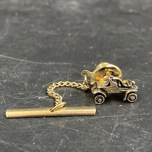 Vintage Gold Tone Smal Model T A Car Truck Tie Tack Pin Retro Antique Auto Club - Picture 1 of 4