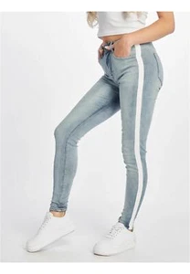 DEF Rayar Jeans Skinny Pantalon Denim en Relief Rayures Étroit Coupé Alltag Neuf - Picture 1 of 6