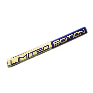 Universal Car Accessories LIMITED EDITION 3D Emblem Resin Sticker SILVER BLUE - Picture 1 of 4