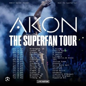 100€ Pro Ticket!!3x Ticket AKON Superfan Tour 14.05 Zürich Schreibt Mir Einfach - Bild 1 von 1