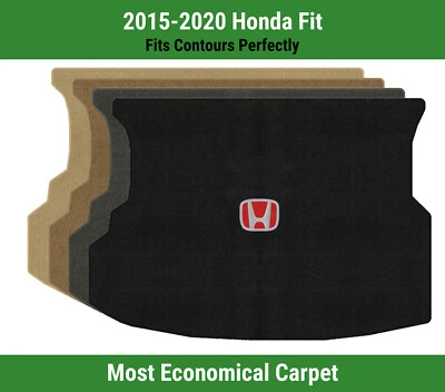 Alfombra de cubierta Lloyd Velourtex para Honda Fit '15-20 con logotipo Honda H rojo sobre negro Foto 1 de 4