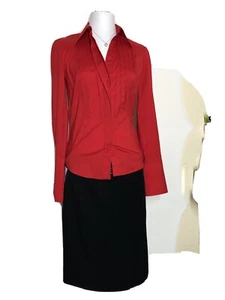 ESCADA 2PC OUTFIT SET SKIRT/DRESS SHIRT SZ 34 - Picture 1 of 12