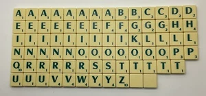 Original Green Scrabble Tiles (Round Back) Choice Of Tiles - Picture 1 of 3