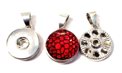 1 Button Druckknopf  Click CHUNK NOOSA Wechselsystem Metall  ANHÄNGER M SCLAUFE - Bild 1 von 3