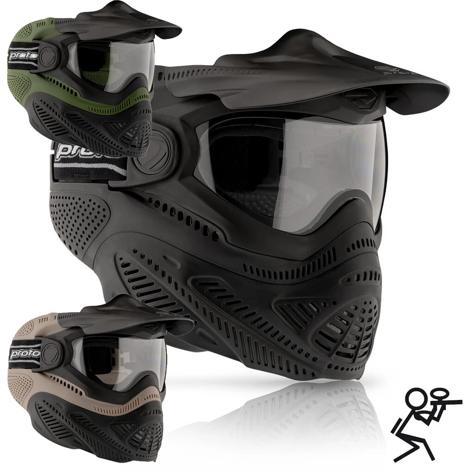 Dye Proto Switch FS Thermalmaske Paintball Airsoft Magfed Woodland Scenario