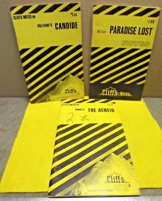 Vintage Lot of 3 Cliff Notes Booklets Study Guides 1960's - Image 1 of 4