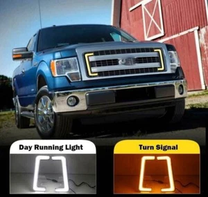 2PCS For F250/F350/F450 2011-2016 Front Grille Light LED Lamp Turn Signal - Picture 1 of 9
