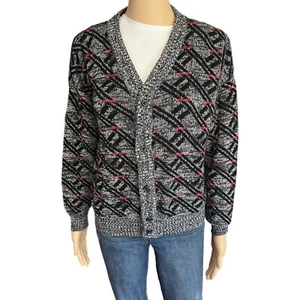 Vintage Cardigan 90s Grunge Kurt Cobain Sweater - Size Small - Picture 1 of 6