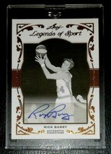 RICK BARRY 2011 Leaf "Legends of Sport" Autograph HOF AUTO, RARE - SER #d /27 !