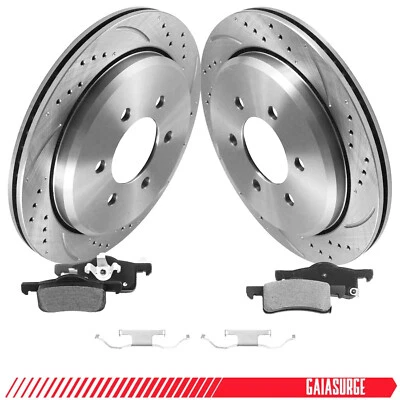 FITS Ford Expedition 2003-2006 Lincoln Navigator Rear Brake Rotors & Brake Pads — 第 1/4 张图片