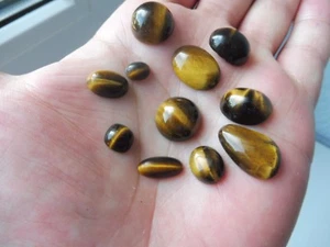 schönes Konvolut Edelsteine__11 x Tigerauge __edle Schmucksteine ! - Bild 1 von 4