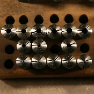  ENGLISH "CC" QUALITY WATCHMAKER LATHE COLLETS 8mm WW STANDARD VARIATIONS - Picture 1 of 4