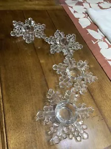 zodax crystal snowflak tea light candle holder/stand, highend - Picture 1 of 4