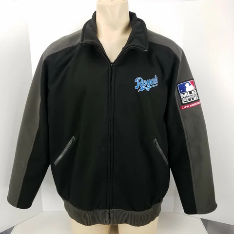 Kansas City Royals Baseball Jacket MLB Insiders Life Member Patch Size Large L Cover