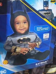 DC Comics Classic Batman Infant Costume By Rubie's, Size 0-6 Months, New! - Picture 1 of 2