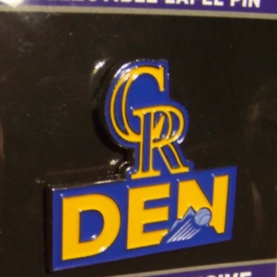 Colorado Rockies City Connect pin CR DEN mountain logo MLB c46630 - Image 1 of 4