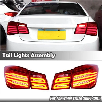 Conjunto de pares de luces traseras kit de luces de freno para Chevrolet Cruze 2011-2015 lente roja Foto 1 de 4