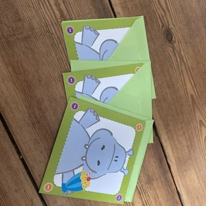 3x Karten Einladungen Geburtstag Kinder Nilpferd - Bild 1 von 8