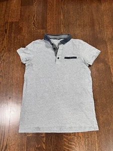 Jungen Kinder Primark blau mit dunkelblauem Kragen Polo T-Shirt Größe 12-13 - Bild 1 von 5