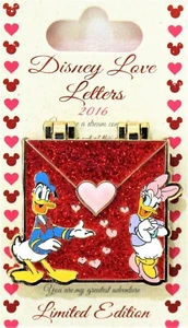 Disney Love Letters Pin Donald Duck & Daisy Duck 2016 Limited Edition 3000 - Picture 1 of 4