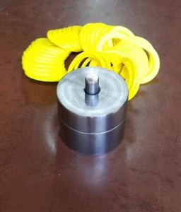 3/8" COIN RING MAKING TOOLS CENTER PUNCH & 41 PLASTIC SPACERS - Picture 1 of 11