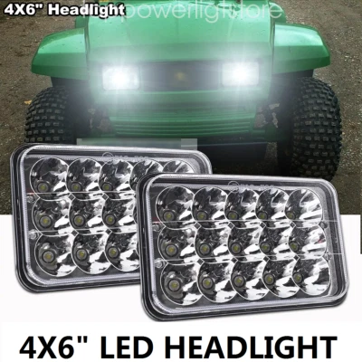 UNI-SHINE Pair fit John Deere Gator 6X4 Utility Vehicle LED Headlight DRL Offroad Headlamp