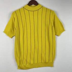 Vintage gelb gestreiftes Strickshirt Herren M/L Mod Pullover - Bild 1 von 7