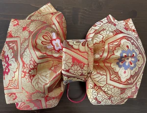 Kimono Vintage Already Shaped Obi Bow Attachable Cosplay - Picture 1 of 12