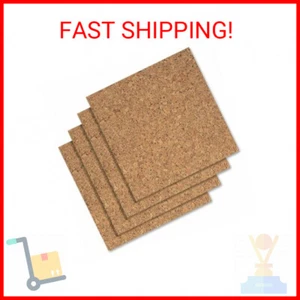 Quartet Cork Tiles, Cork Board, 12" x 12", Corkboard, Wall Bulletin Boards, Natu - Picture 1 of 2