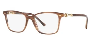 BVLGARI Brille BV4203 5240 gestreift braunes Gestell mit klaren Demogläsern - Bild 1 von 5