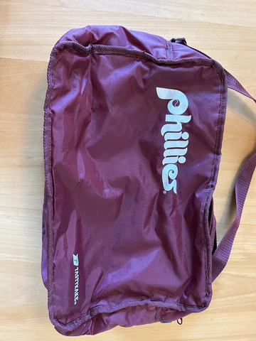 VINTAGE  TASTYKAKE PHILADELPHIA PHILLIES CARRY BAG 1980'S MAROON/WHITE ORIGINAL Cover
