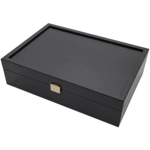 Estuche de almacenamiento de piezas de ajedrez de madera oscura - Grande - Imagen 1 de 1