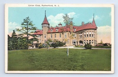 Union Club Rutherford New Jersey Iviswald Fairlegh Dickinson Postcard NJ VTG - Image 1 of 2