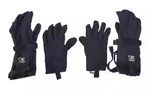 Used Need Repair Outdoor Research Black Pro-Mod Gloves w/ Liners*mocinc1982* - Picture 1 of 3