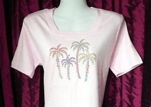 PALMS - Camiseta s/s Escote Cuadrado Multicolor - MED/NUEVA CON ETIQUETAS- - Imagen 1 de 1