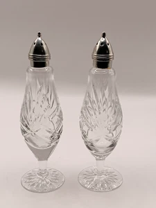 ROGASKA MAYMONT CRYSTAL SALT & PEPPER SHAKERS SIGNED 6 7/8" - Picture 1 of 5