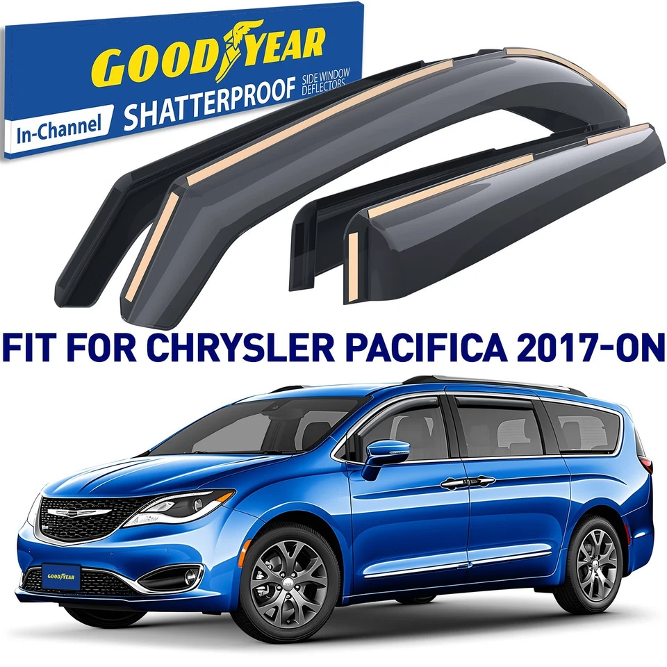 Rain Guards Vent Visors Shade for 2017-2026 Chrysler Pacifica - Изображение 1 из 4